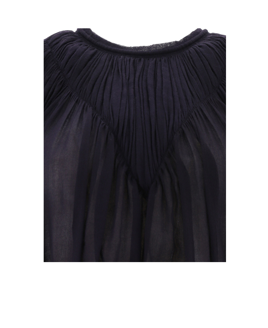 Chloé Long-sleeved Pleated Blouse In Black