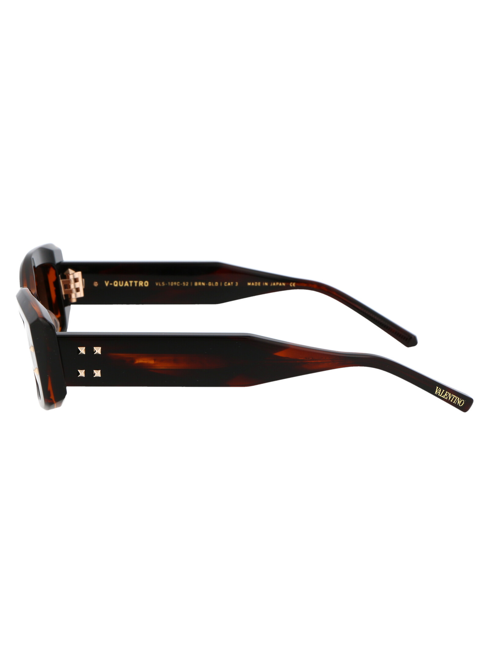 Valentino Rectangular Sunglasses In Black