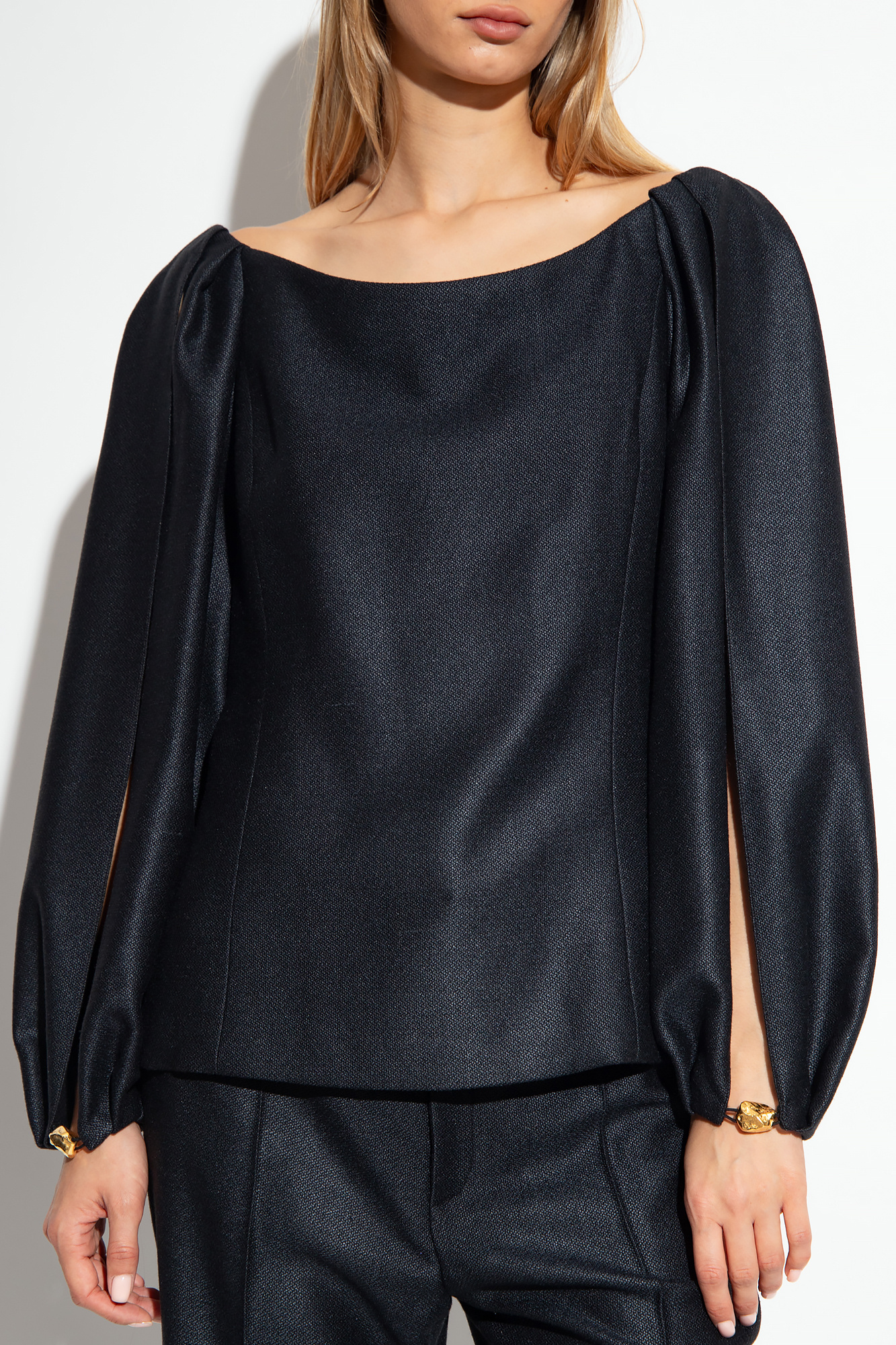 Chloé Bare-shoulder Blouse In Black