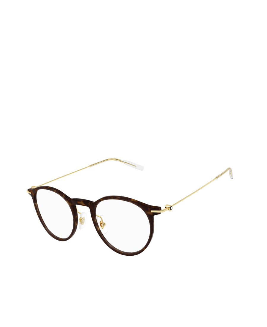 Montblanc Tortoiseshell Round-frame Glasses In Multicolor