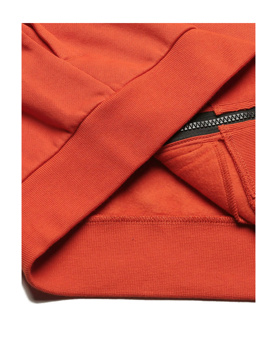 Ea7 Hooded Zipper Sweater In Red