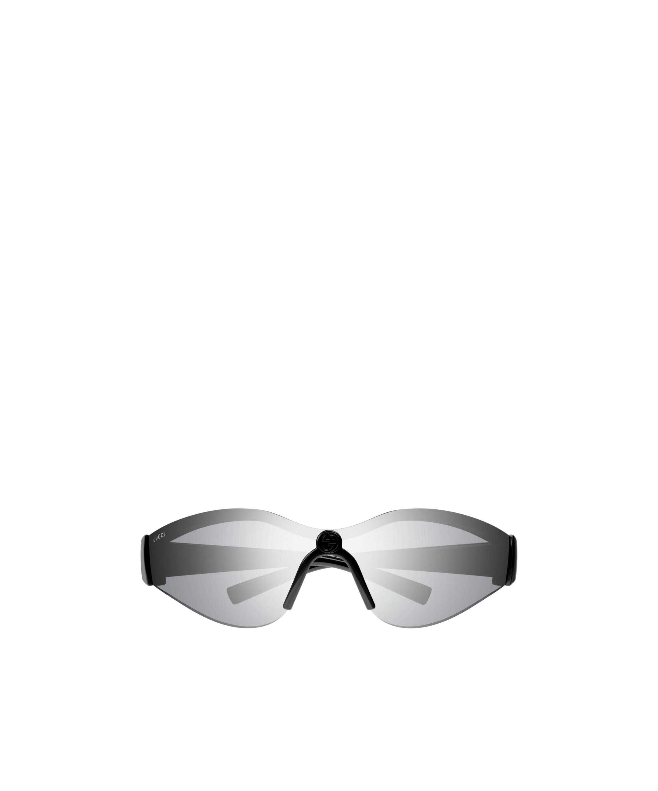Gucci Interlocking G Shield-frame Sunglasses In Gray