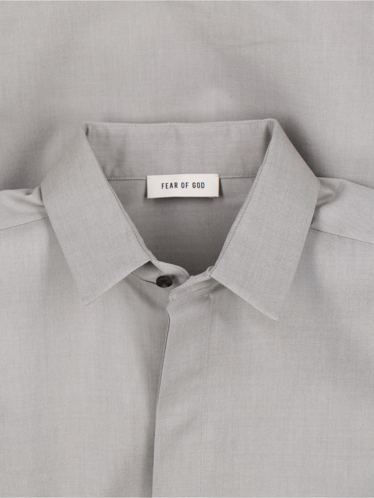 Fear Of God Long-sleeved Curved Hem Shirt In White