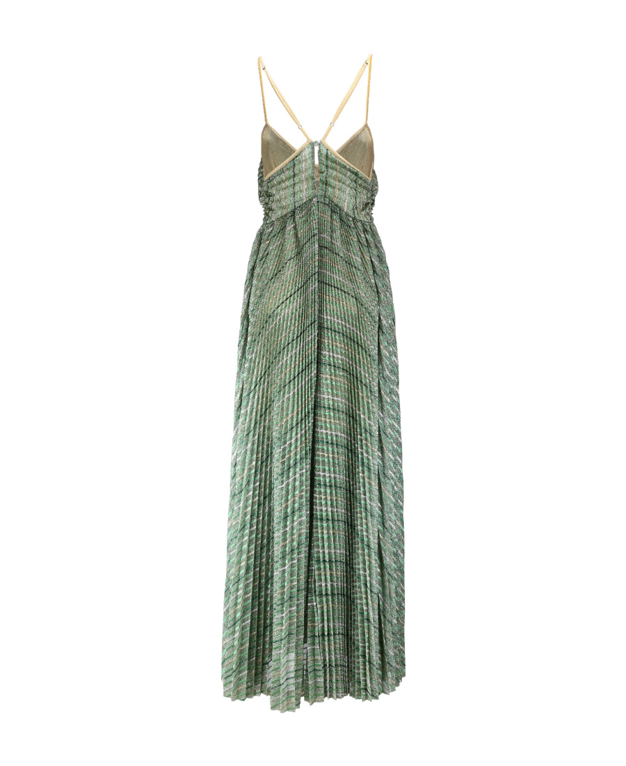 Shop Forte Forte Pleated Dress In Green