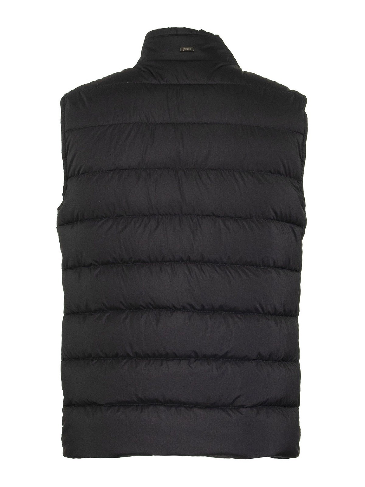 Herno Zipped Gilet Jacket In Black