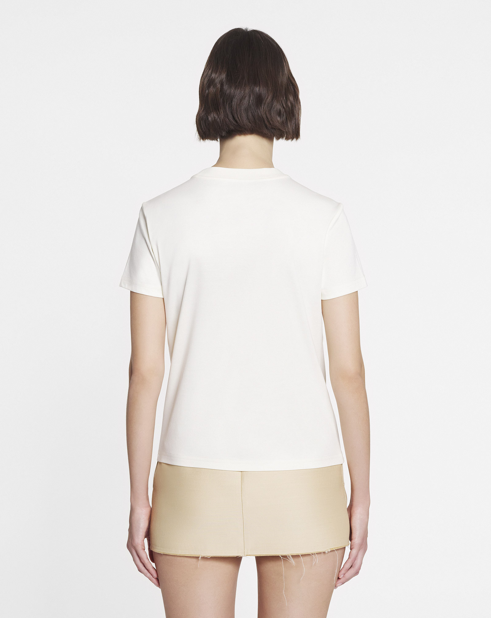 Lanvin Logo Embroidered Crewneck T-shirt In White