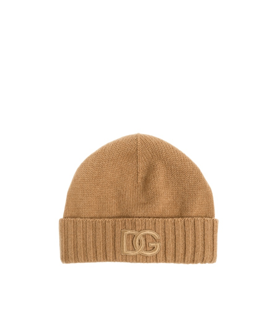 Dolce & Gabbana Logo-embroidered Beanie In Brown