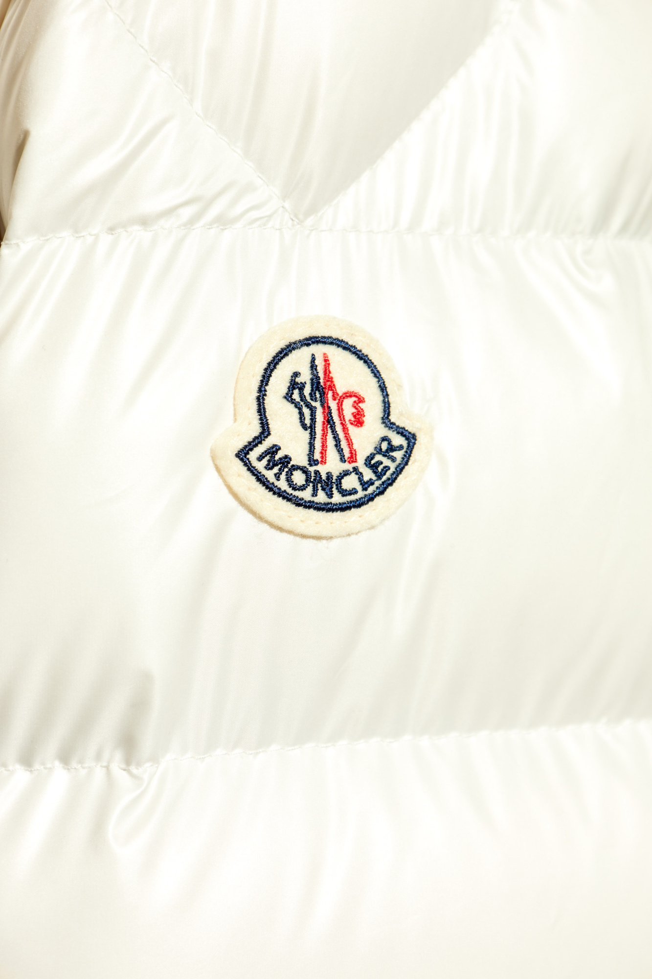 Moncler Drawstring Hood Down Jacket In White
