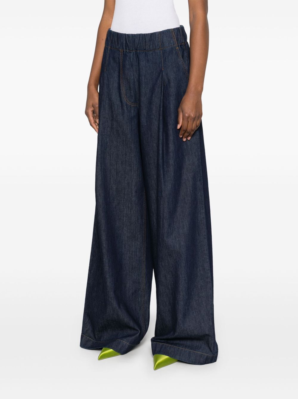 Dries Van Noten "pila" Wide Leg Trousers In Black