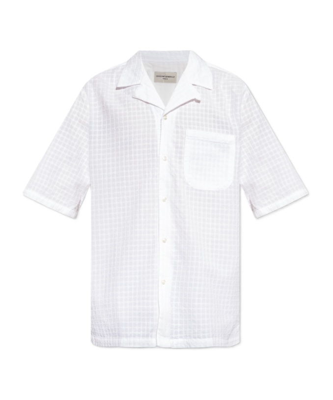 Officine Generale Short-sleeved Shirt In White