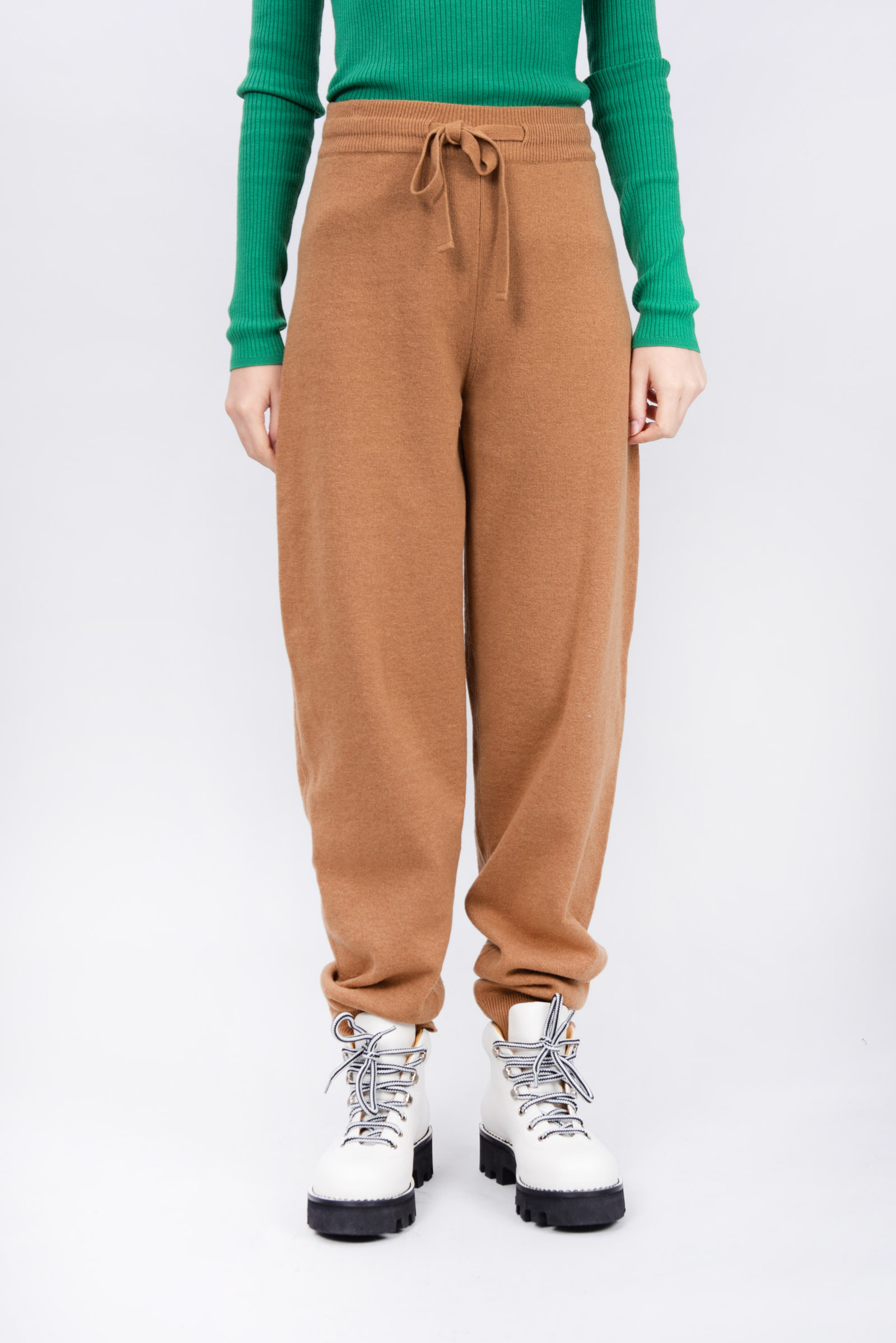 Nanushka Tan Cashmere Ylia Lounge Pants In Brown