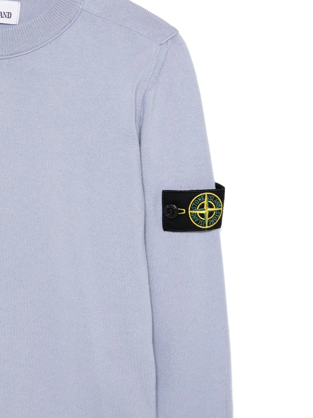 Stone Island Compass-badge Sweater In Light Purple