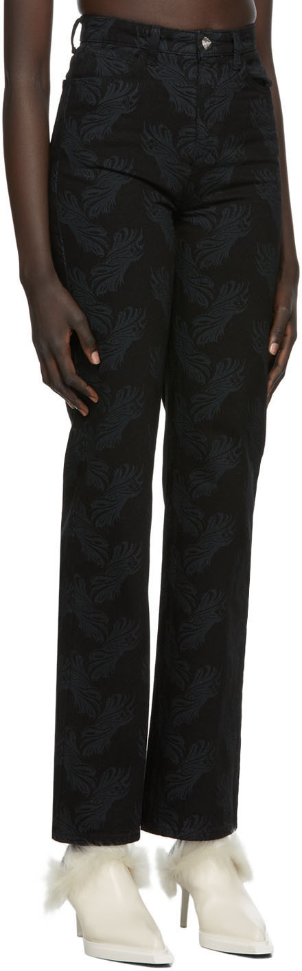 We11 Done Logo Jeans In Black