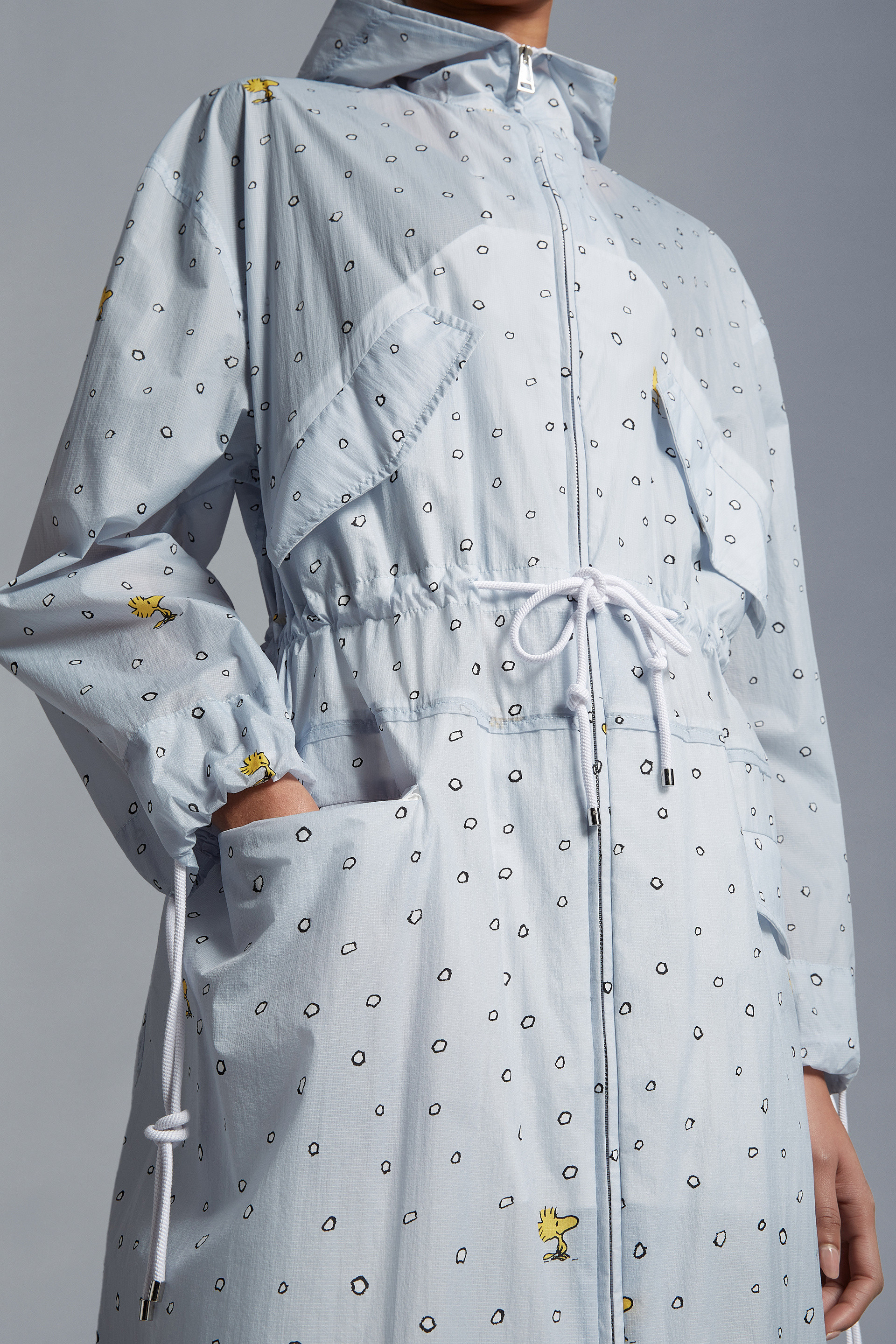 Shop Moncler Erne Parka Coat In Gray