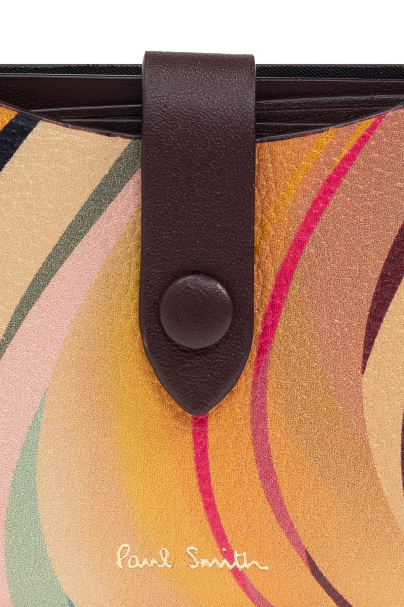 Paul Smith Women's 'dusky Swirl' Leather Pull-out Card Holder Multicolour In Multicolor