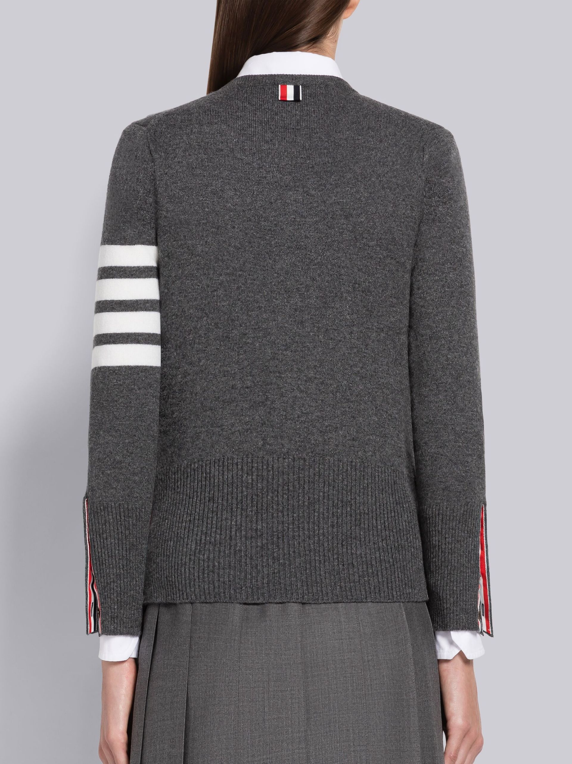 Thom Browne Virgin Wool Sweater In White