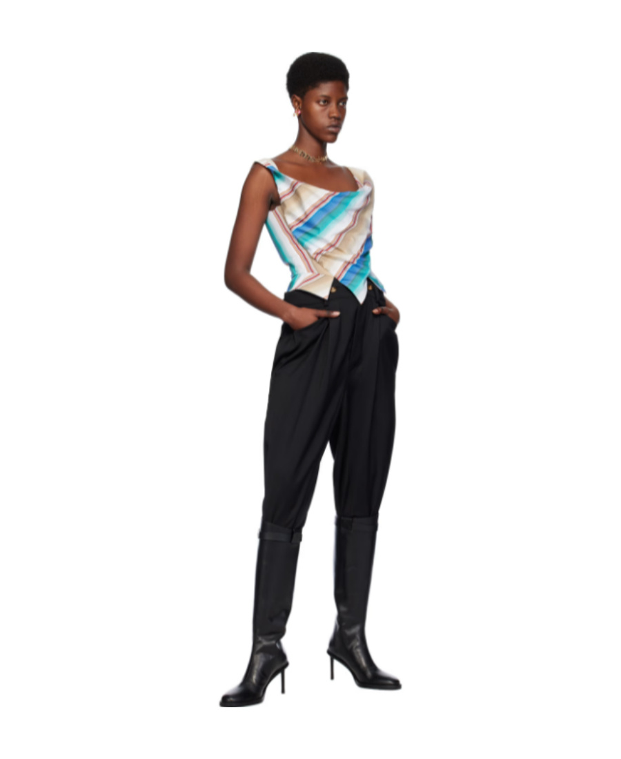 Vivienne Westwood Striped Vest In Black