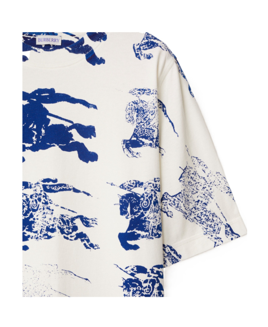 BURBERRY BURBERRY ALLOVER LOGO PRINED CREWNECK T-SHIRT