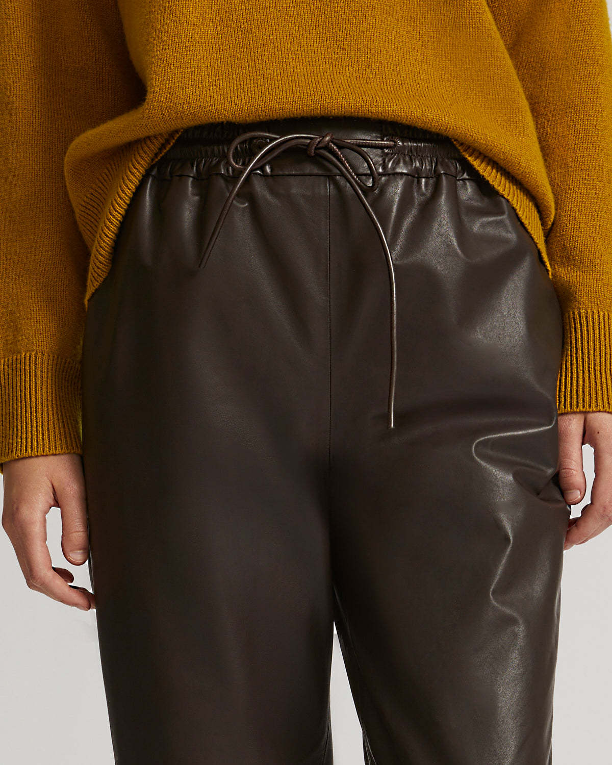 Yves Salomon Drawstring Casual Trousers In Black