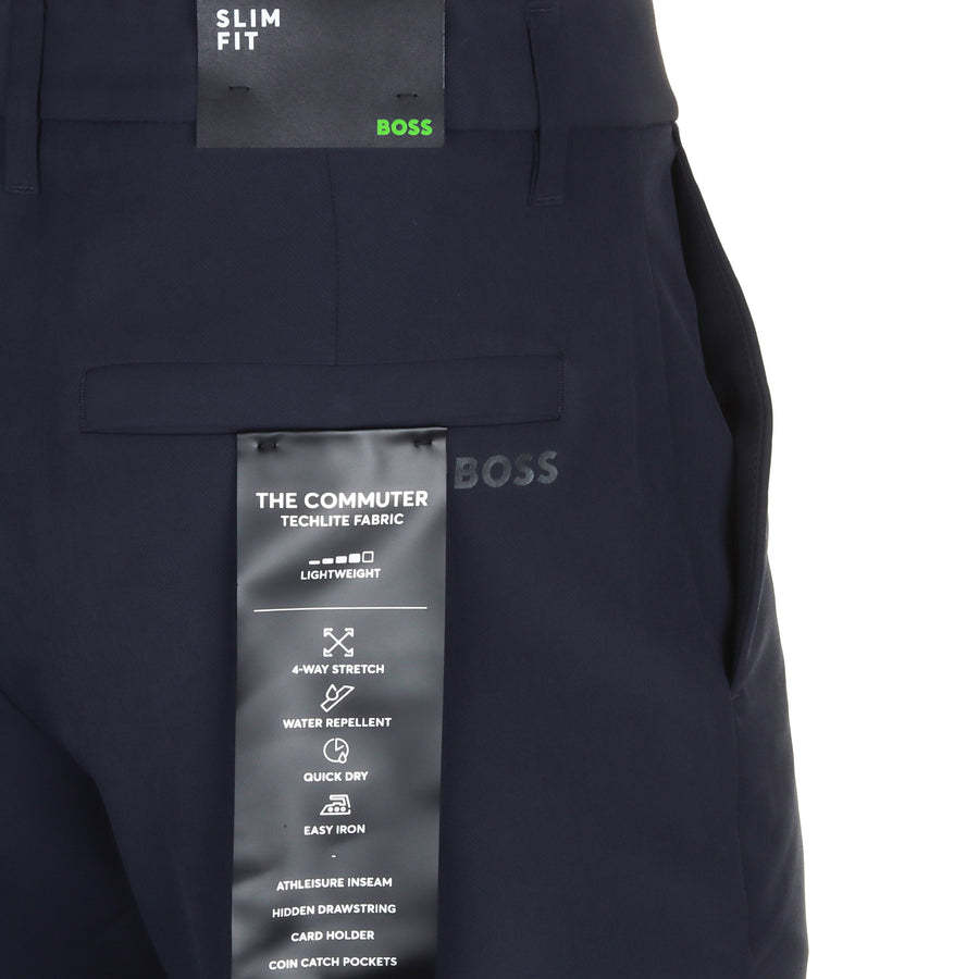 Hugo Boss High-stretch Commuter Shorts In Black
