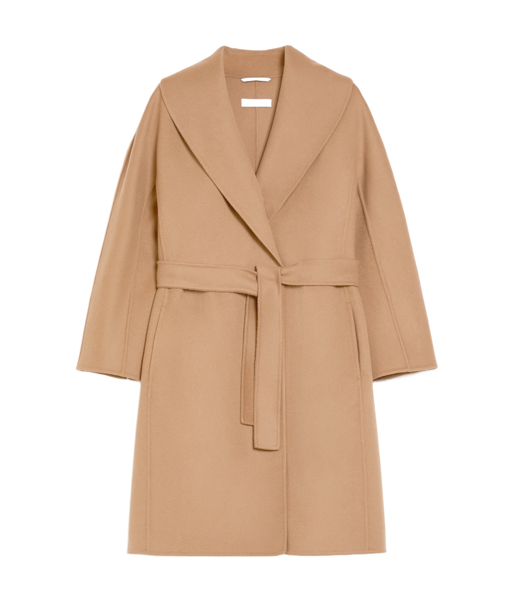 Max Mara Short Double-faced Wool Coat In Brown
