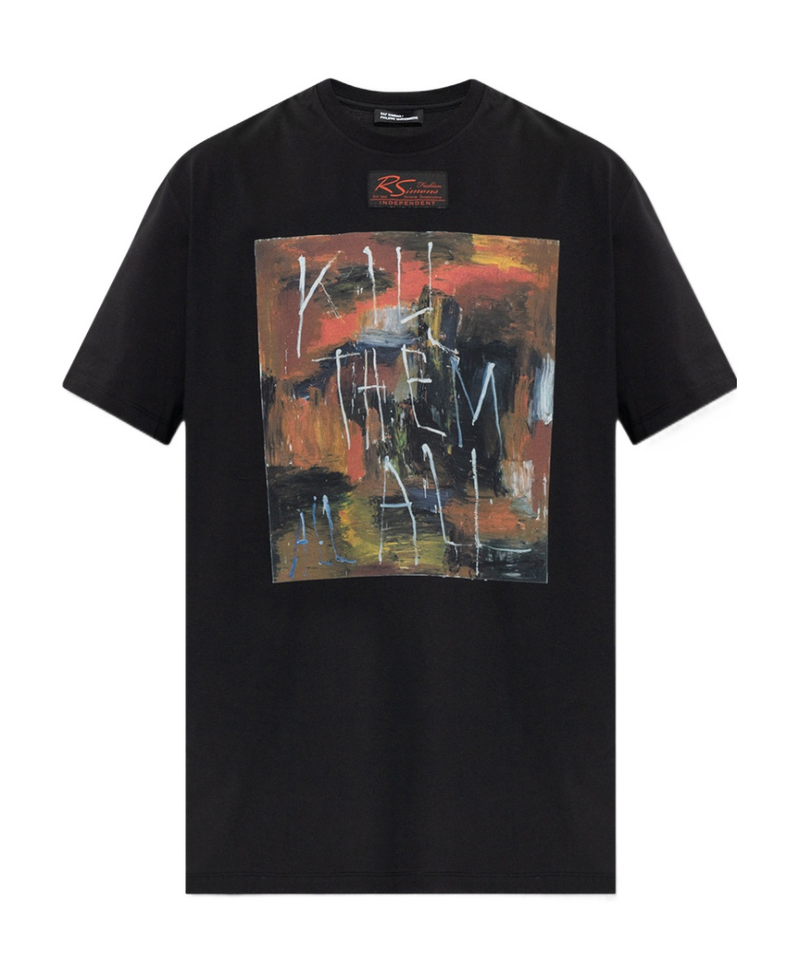Raf Simons Graphic-print T-shirt In Black