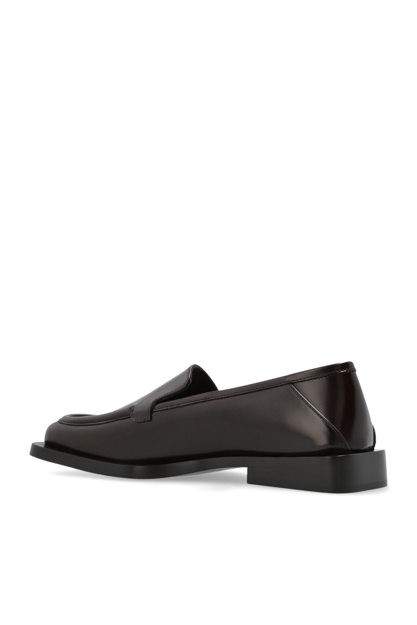 Attico The  Square-toe Loafers In Black
