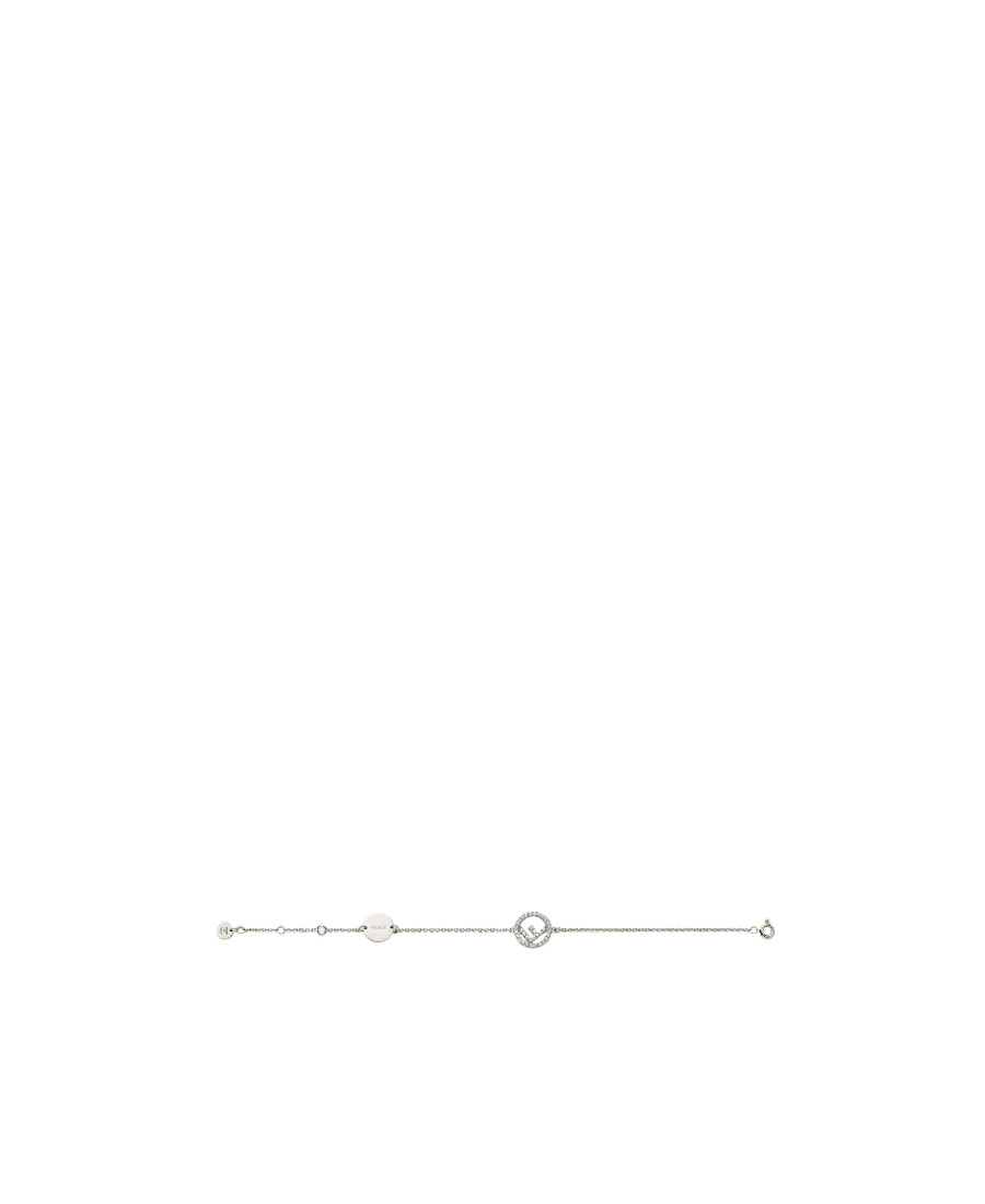 Fendi Logo Bracelet In Gray
