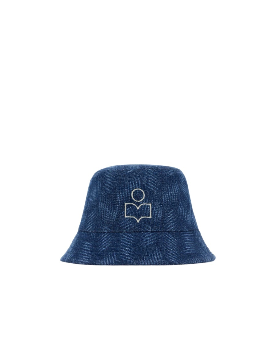 Isabel Marant Logo Embroidered Bucket Hat In Blue