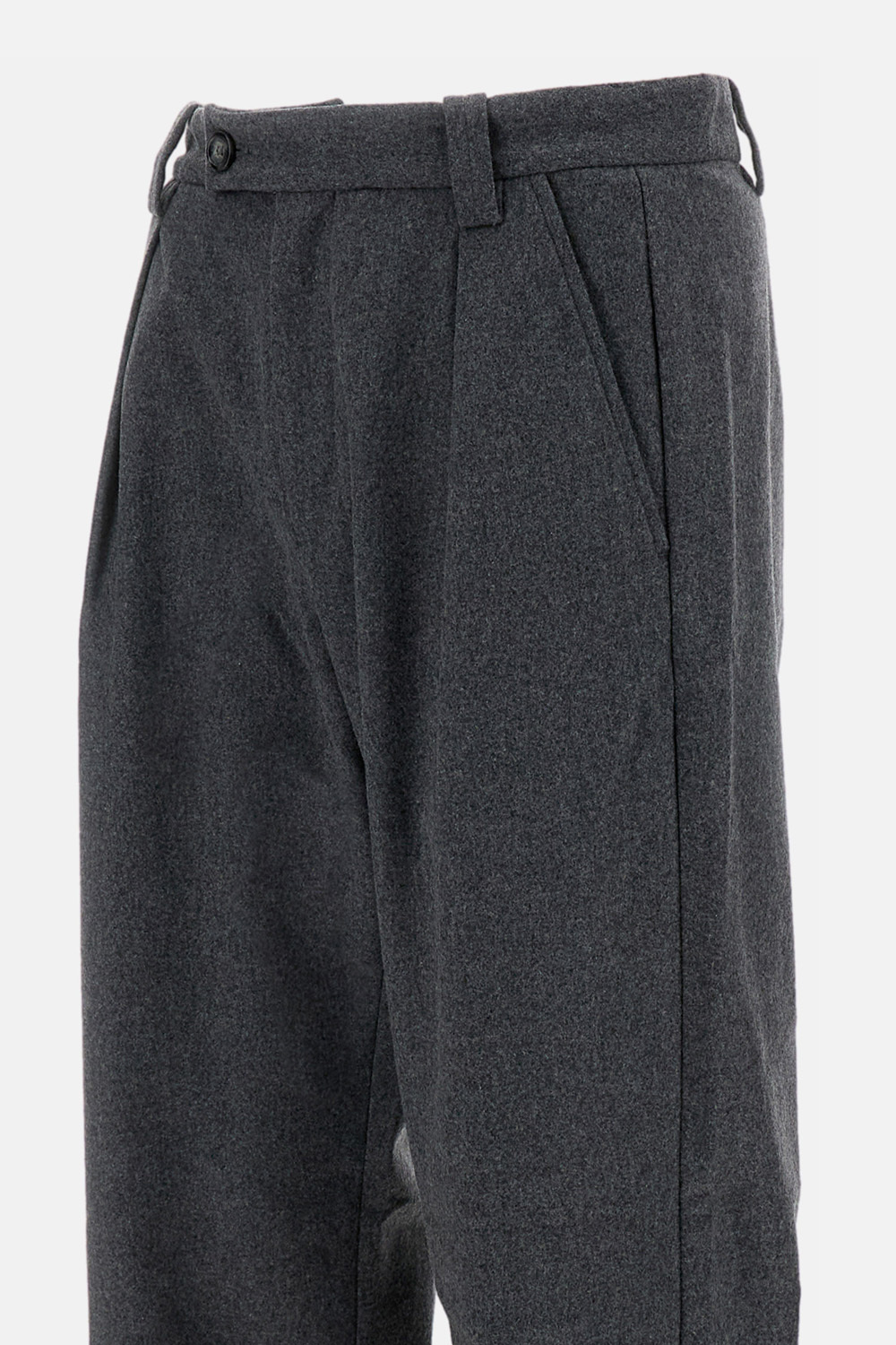 Apc Pleated Wool-blend Trousers In Gray