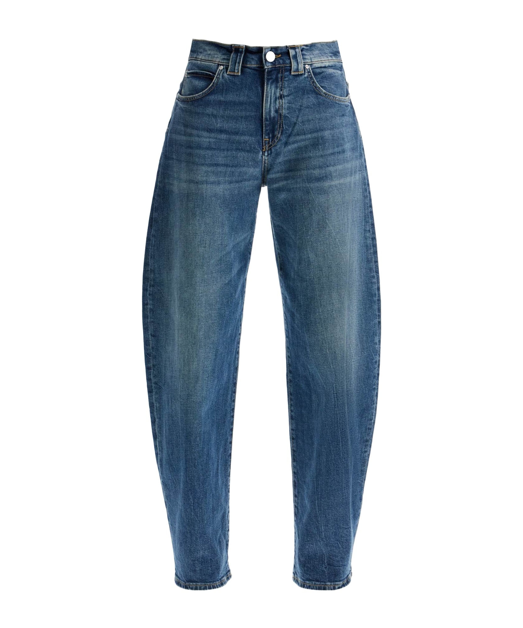 Shop Pinko Egg-fit Washed Demin Jeans In Blue