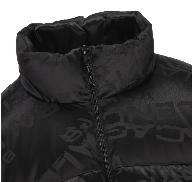 Balenciaga Long-sleeved Stand-collar Down Jacket In Black