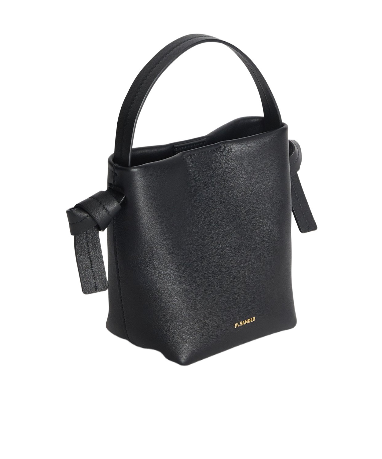 Jil Sander Knot Hobo Mini Shoulder Bag In Black
