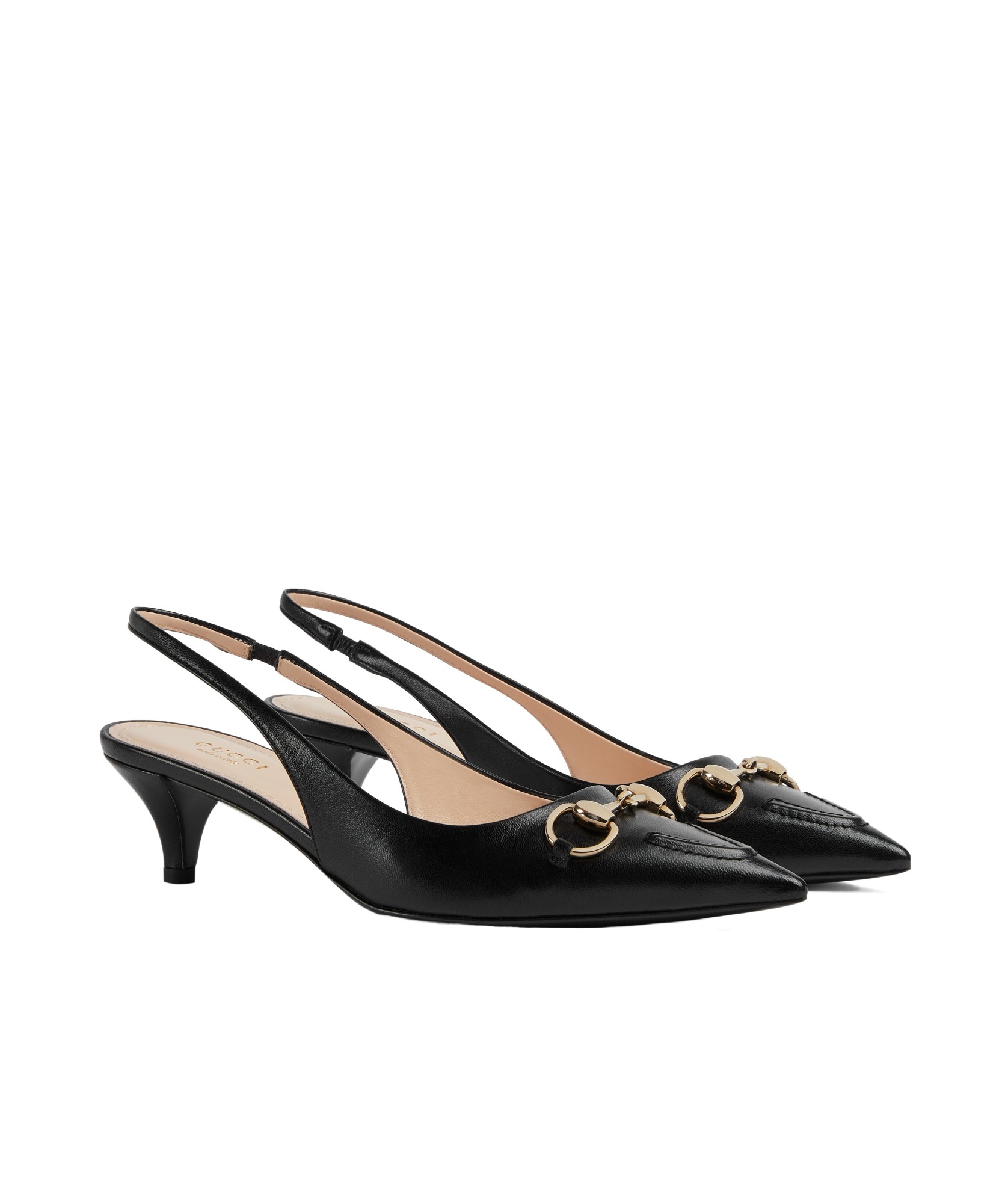 Gucci Horsebit Slingback Pumps In Black
