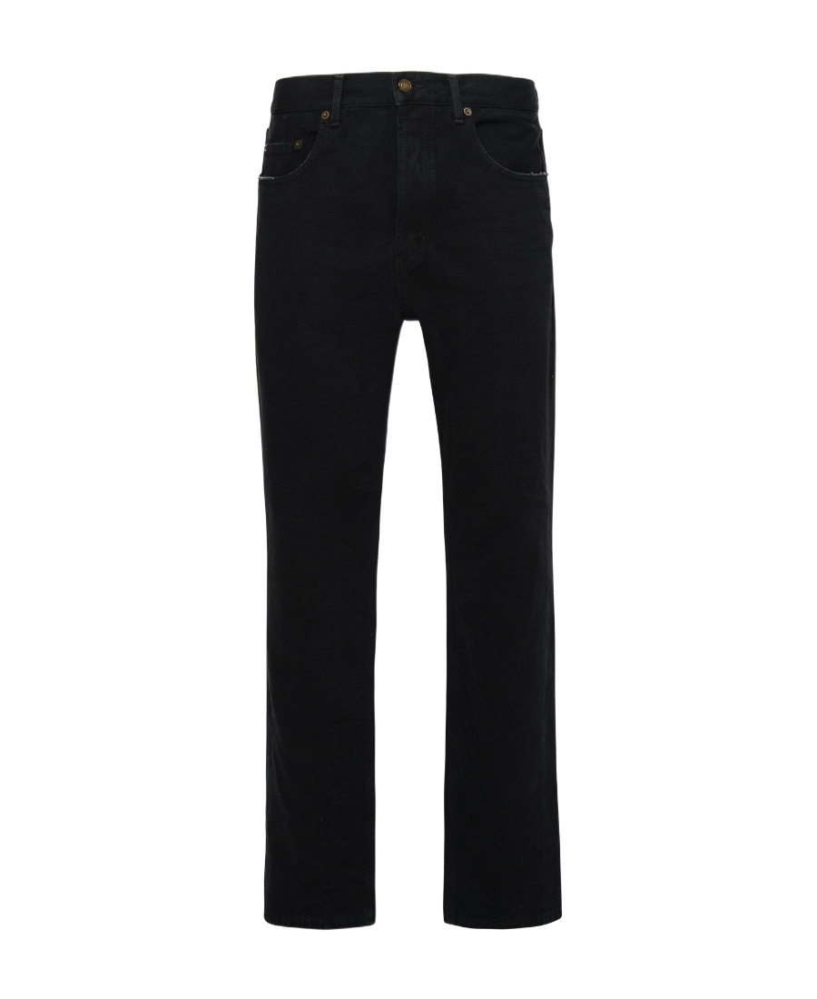 Saint Laurent Oklahoma Jeans In Black Denim In Black