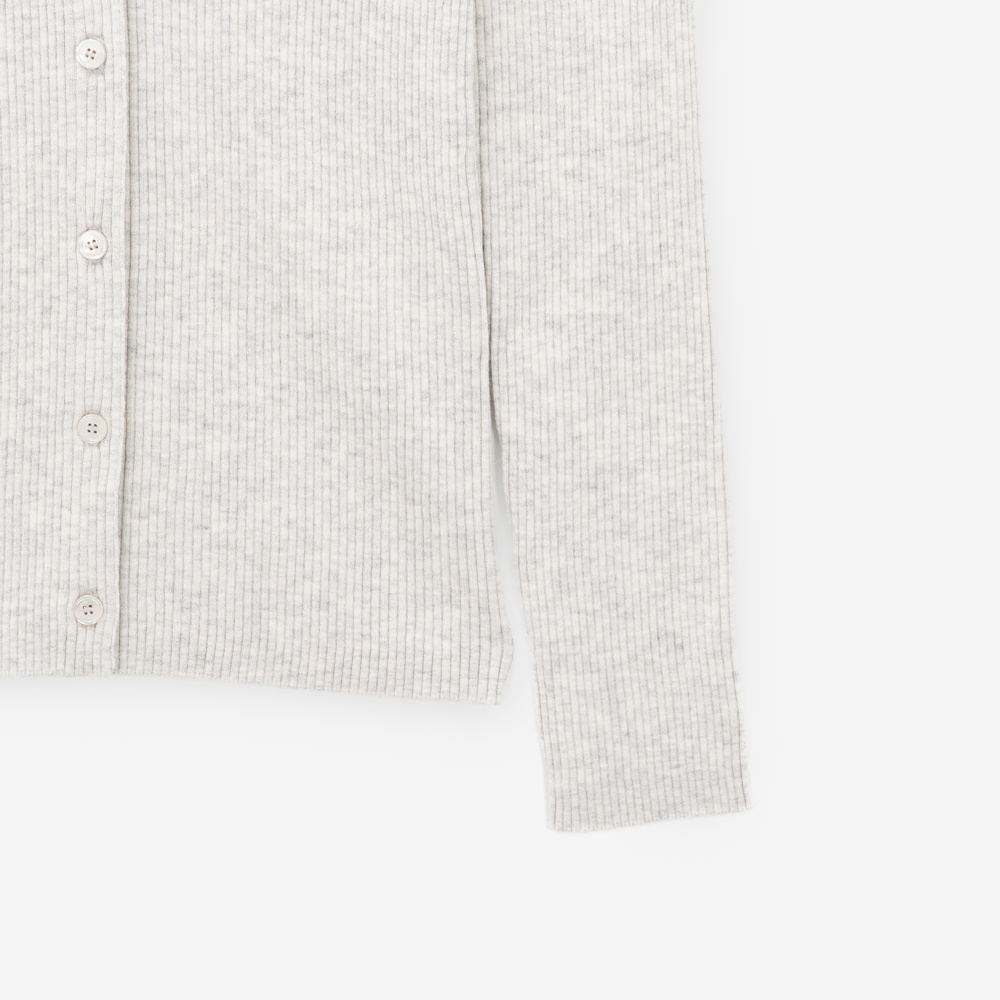 Maison Kitsuné Logo-patch V-neck Wool Cardigan In White