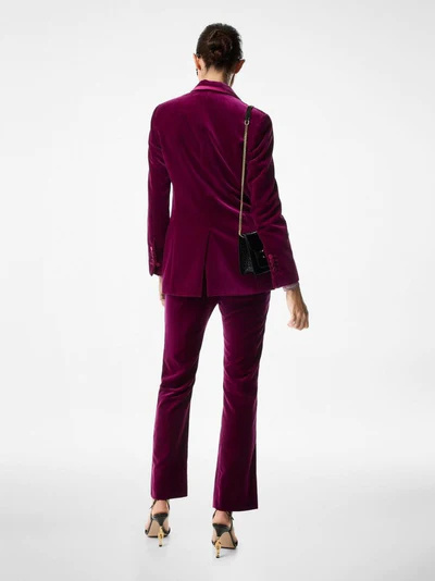 Tom Ford Belt Ring Trousers In Purple