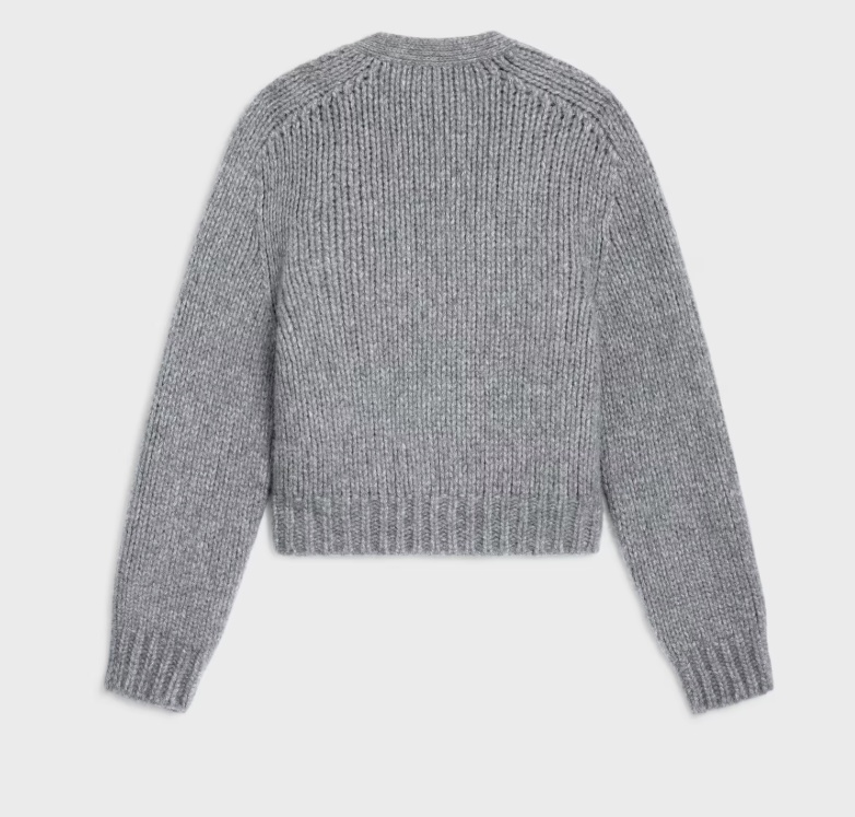Celine Cardigan In Cashmere And Silk In Gray