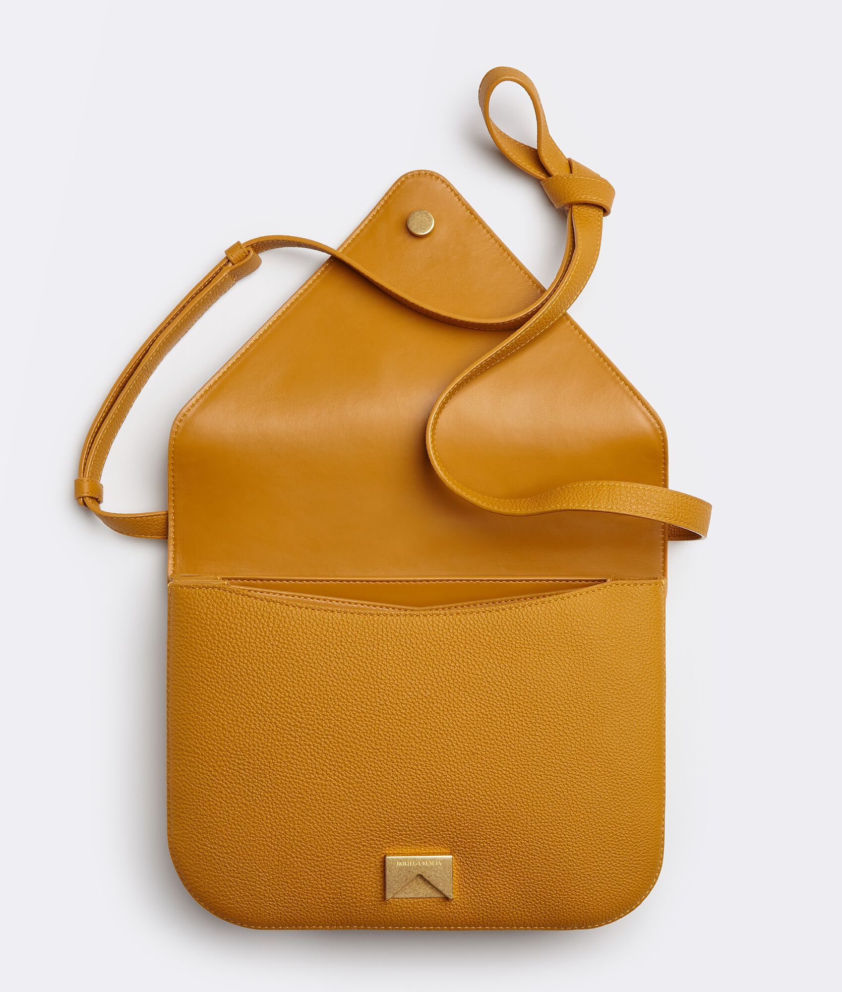 Bottega Veneta Mount Envelope Clutch Bag In Brown