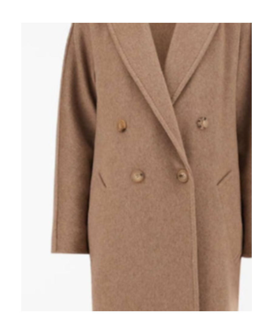 Max Mara Double-breasted Coat In Camel In Brown