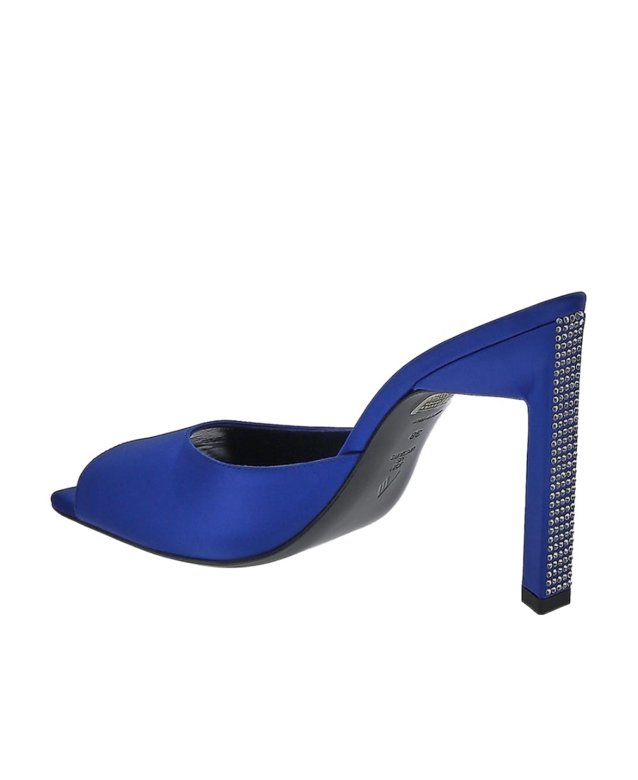 Attico Open-toe Mule Sandals In Blue