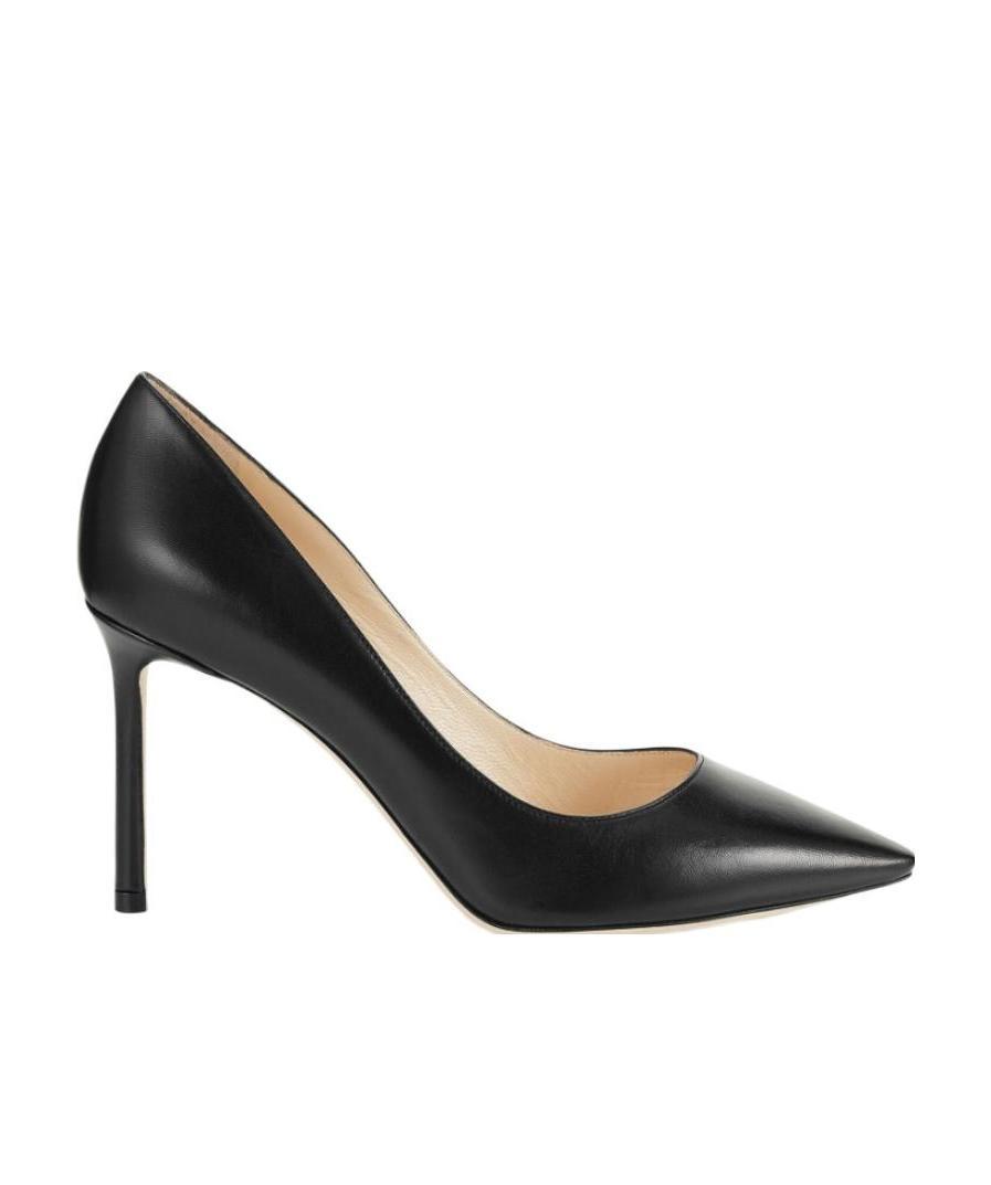 Jimmy Choo Womens Black Romy 85 Leather Courts In Black