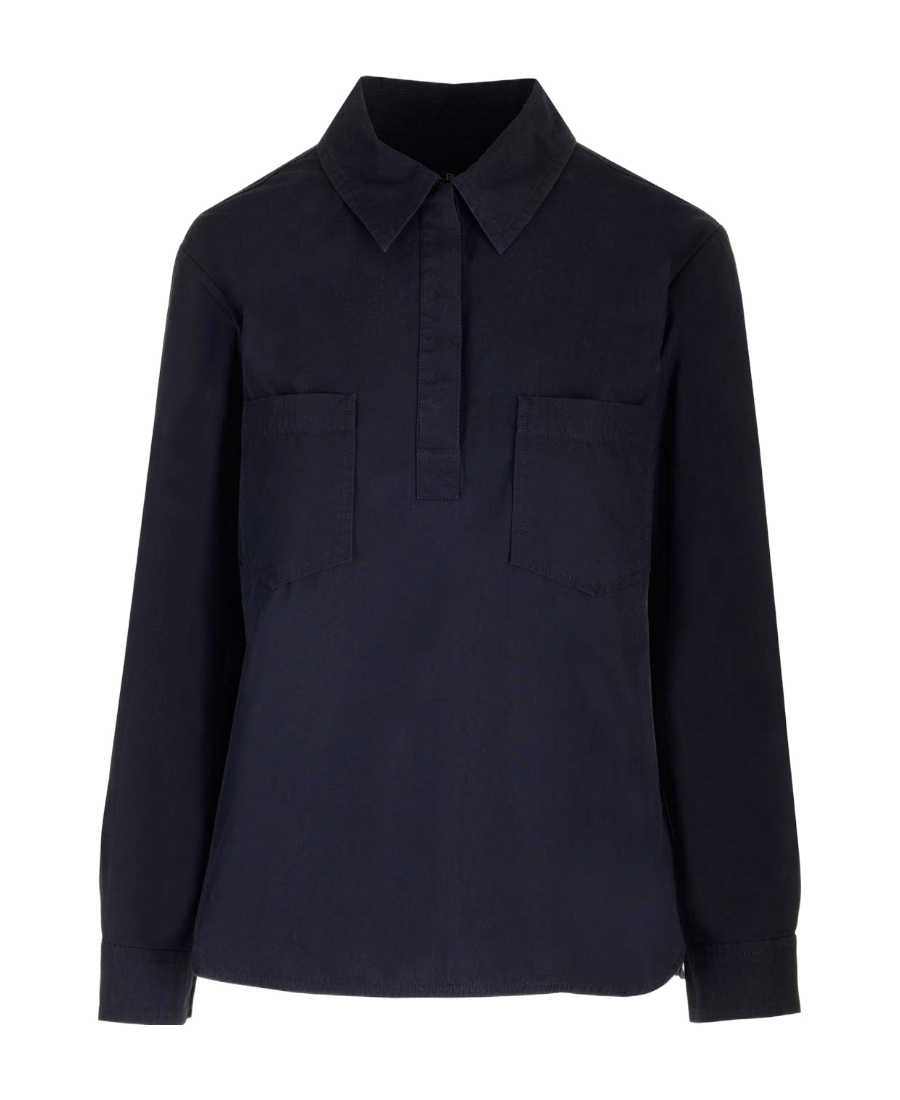 Apc Midnight Blue Cotton Shirt Shirts Blue In Black