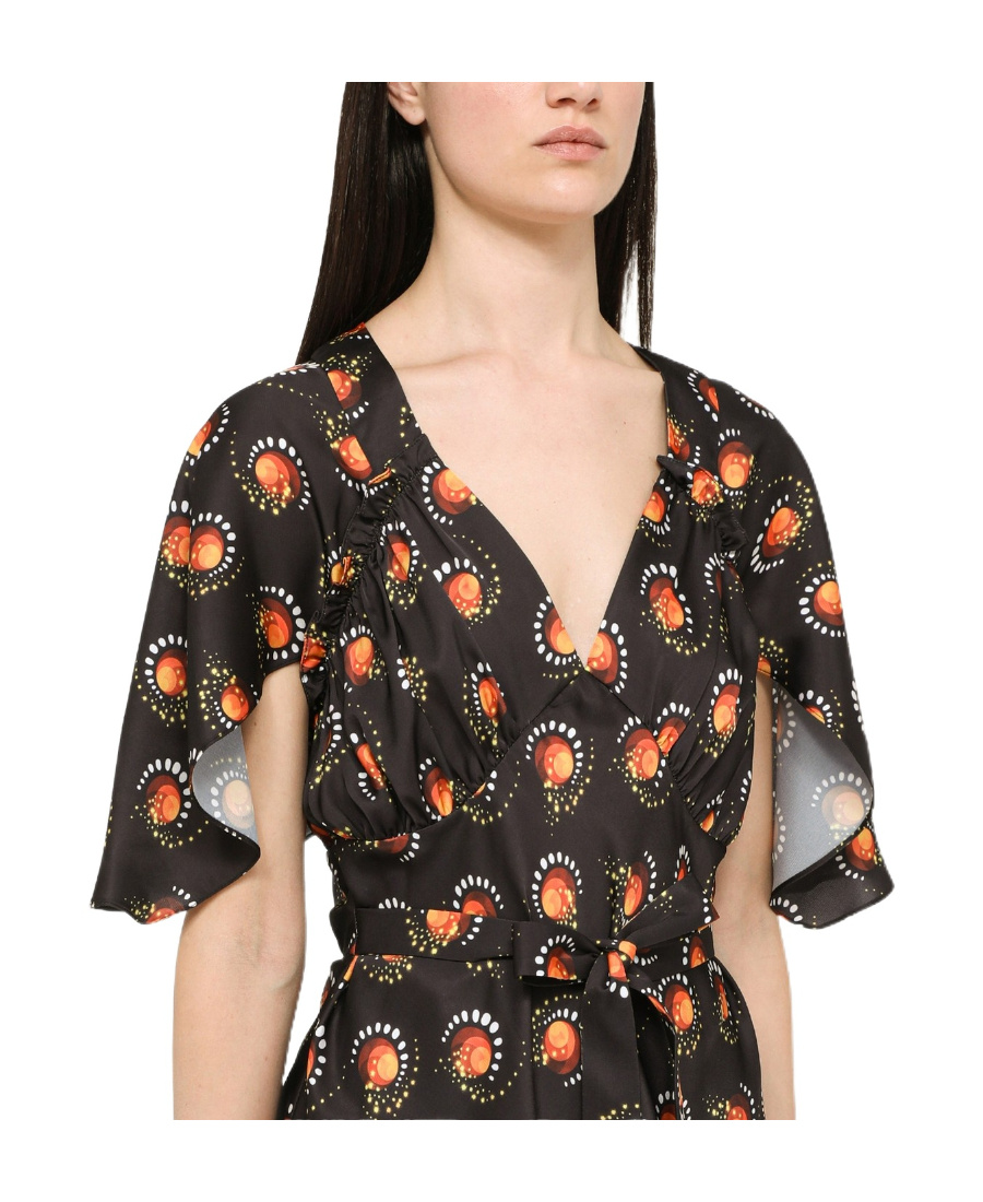 Rabanne Motif-print V-neck Top