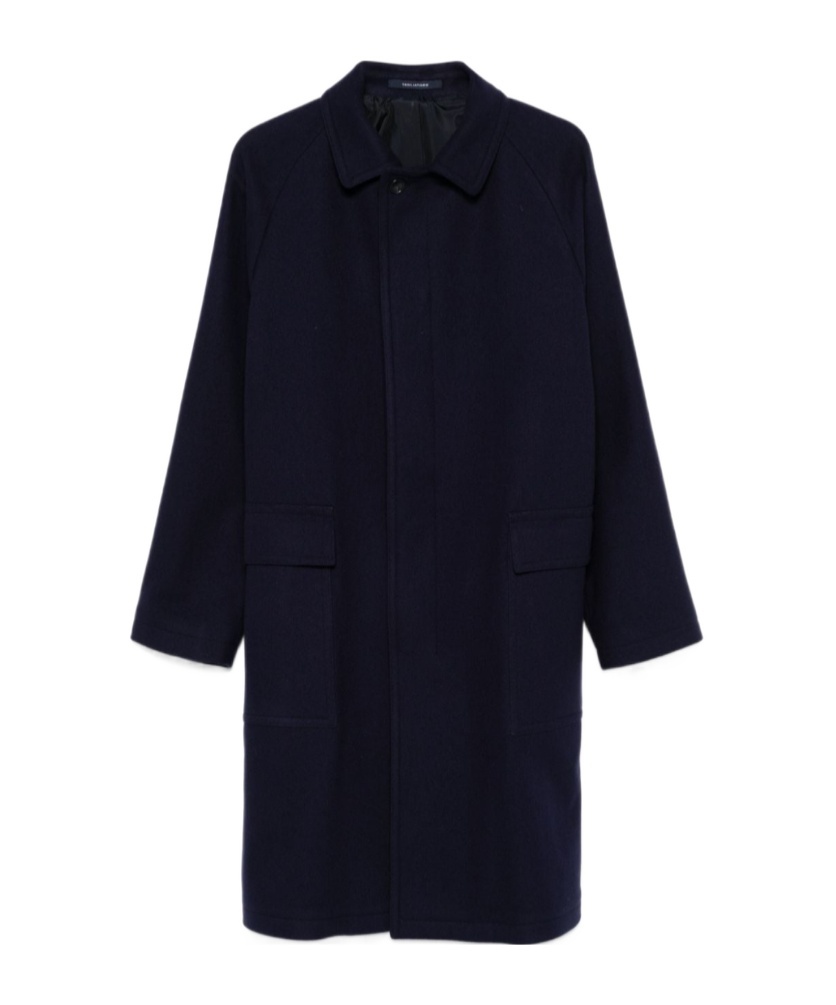 Tagliatore Long-sleeved Coat In Black