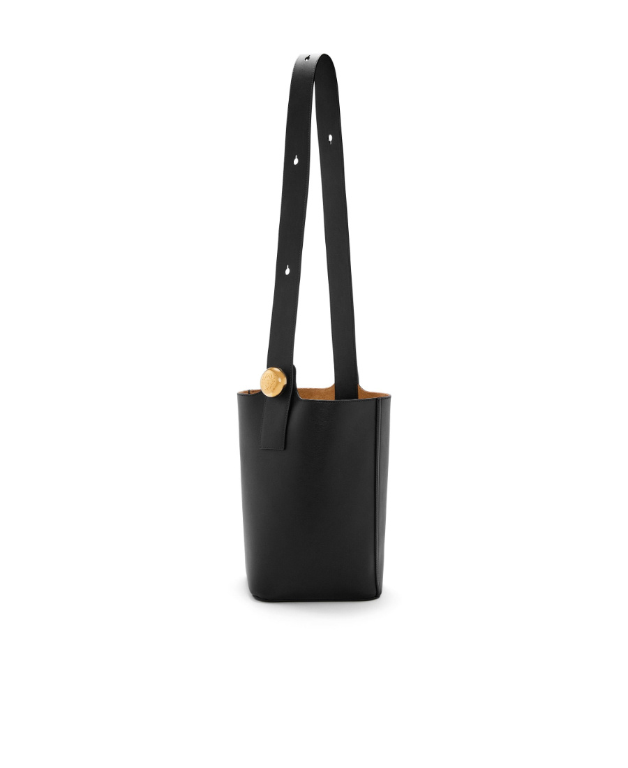 Loewe Green Calfskin Pebble Bucket Medium Bag Women In Black