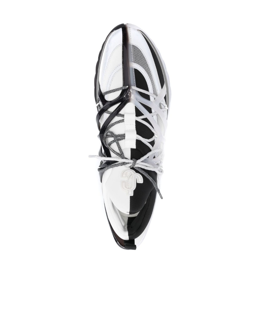 Jimmy Choo Cosmos/m Low-top Panelled Sneakers In White
