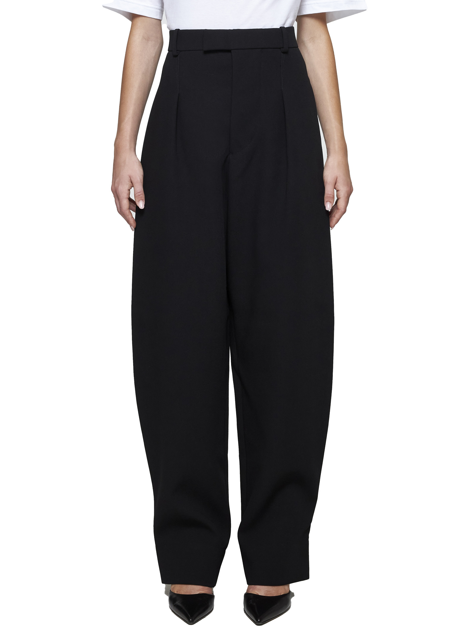 Wardrobe.nyc Wide-leg Dart-detail Trousers