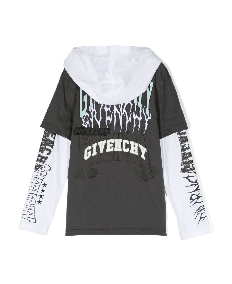 Givenchy Logo-print Multi-panel Top In Black