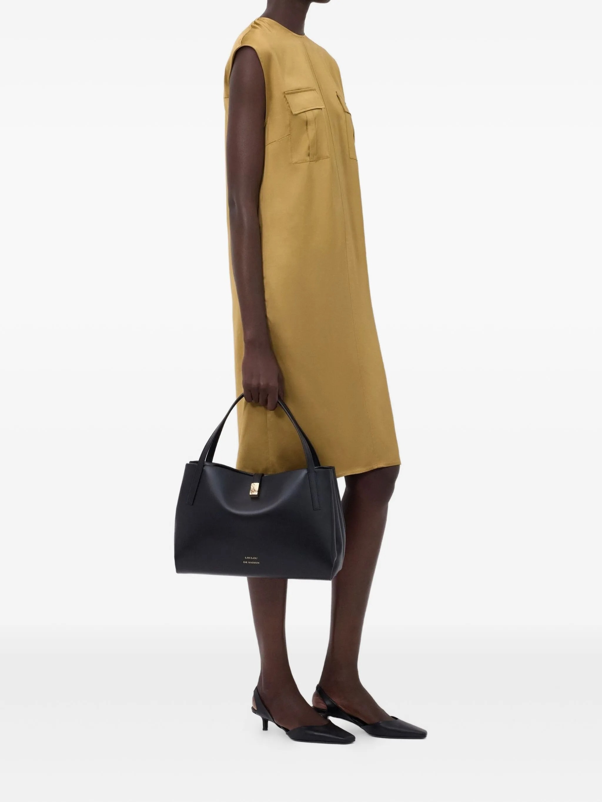 Loulou De Saison Seena Sleeveless Dress Clothing In Brown